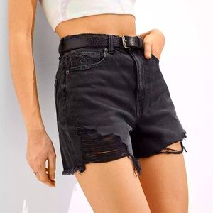 AE Highest Rise Denim Mom Shorts